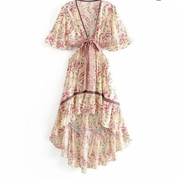 New Boho Summer Floral Maisie Bambi Dress Gown - Picture 6 of 8